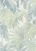 Forest Dreams: Halvány zöld pálmalevél mintás (lángálló, mosható) vlies-vinyl tapéta