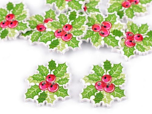 Fa gomb: Karácsonyi motívumok - több változatban