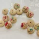 Fa színes hand made love gombcsomag (5 DB-os csomag, 2 cm-es)