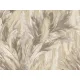 Tahiti: Halványarany-bézs-barna fényes glamour levél mintás (mosható) vlies alapon vinyl felületű tapéta