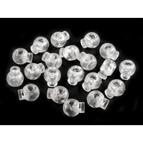   Műanyag rugós zsinórvég (egy lyukas): átlátszó 10 db-os csomag