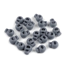   Műanyag rugós zsinórvég (egy lyukas): SZÜRKE 10 db-os csomag