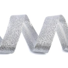   Csillogó 2 cm széles ferdepánt (szegőszalag) ARANY vagy EZÜST színben