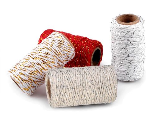 Piros-arany pamut zsinór (1,5 mm-es) tekercsben (#5)