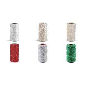 Zöld-arany pamut zsinór (1,5 mm-es) tekercsben (#8)