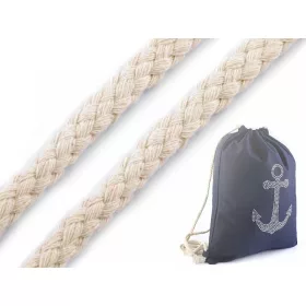 Vastag pamut zsinór (8-10 mm-es): Natúr (#1)