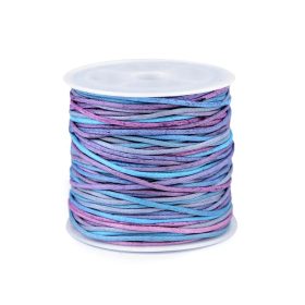   Pamutzsinór Ø1 mm szivárványos (v.kék-lila változat): 10 méterenként rendelhető