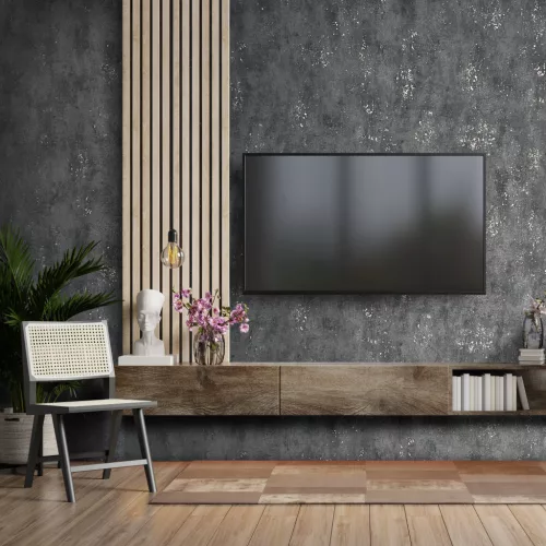 Marburg Textures Book: feketébe hajló éjkék struktúrájú (mosható) vlies tapéta