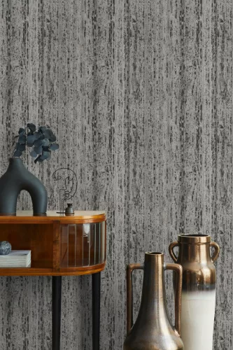 Travertino: szürke-barna travertin kőhatású strukturált (mosható) vlies tapéta