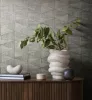 Travertino: szürke geometrikus kőmozaik mintás (mosható) vlies tapéta