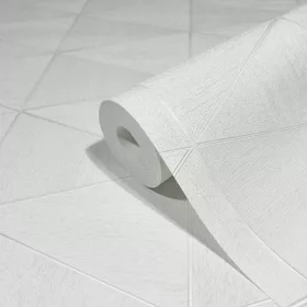   Travertino: bézs-ekrü geometrikus kőmozaik mintás (mosható) vlies tapéta