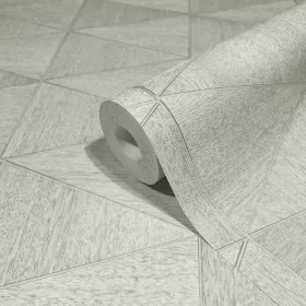   Travertino: meleg bézs geometrikus kőmozaik mintás (mosható) vlies tapéta