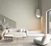 Travertino: barna-bézs geometrikus fa-kő mozaik mintás (mosható) vlies tapéta