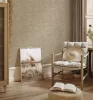 Travertino: homokbézs és taupe geometrikus mozaik mintás (mosható) vlies tapéta