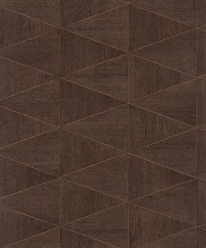 Travertino: barna-réz fahatású geometrikus csempemintás (mosható) vlies tapéta