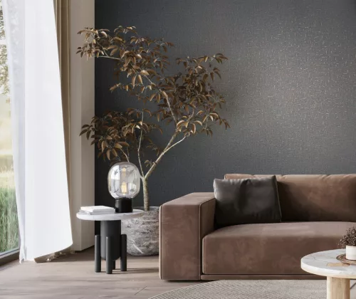 City Romance textil mintás: fekete (antracit) a. bronzos fényes vlies-vinyl tapéta