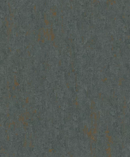 City Romance Beton: fekete alapon arany fényes mintás vlies-vinyl tapéta