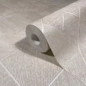  Ritus: Gyöngyház törtfehér pici bézzsel fényes hatású négyszöges modern dombormintás (mosható) vlies-vinyl tapéta