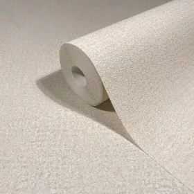   Ritus: Ekrü egyszínű matt texturált (mosható) vlies-vinyl tapéta