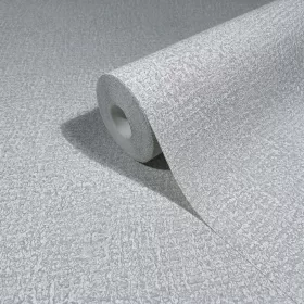   Ritus: Ezüst egyszínű matt texturált (mosható) vlies-vinyl tapéta
