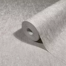   Ritus: Fényes szürkésbarna vakolatmintás egyszínű matt texturált (mosható) vlies-vinyl tapéta