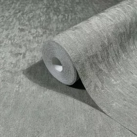   Ritus: Fényes szürke vakolatmintás egyszínű matt texturált (mosható) vlies-vinyl tapéta