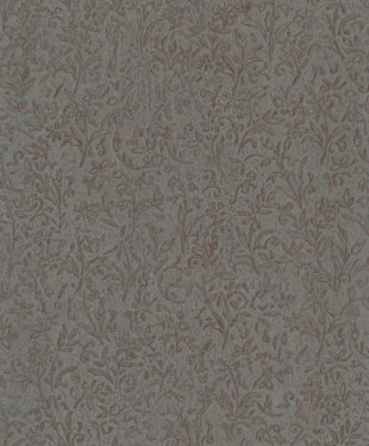 Ritus: Barnáslila alapon fémes bronz virág mintás(mosható) vlies-vinyl tapéta