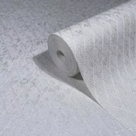   Ritus: Modern gyöngyházfehér rombusz mintás (mosható) vlies-vinyl tapéta
