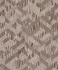Boho: Hamvas barna faerezetes geometrikus lenvászon hatású (mosható) vlies-vinyl tapéta