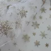 Glitteres farsangi/karácsonyi organza hópelyhekkel: ARANY