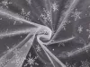 Glitteres farsangi/karácsonyi organza hópelyhekkel: EZÜST