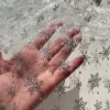Glitteres farsangi/karácsonyi organza hópelyhekkel: EZÜST