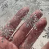 Glitteres farsangi/karácsonyi organza hópelyhekkel: EZÜST
