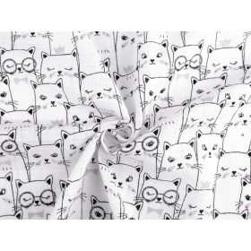 Cica mintás tetra pelenka 80 cm széles