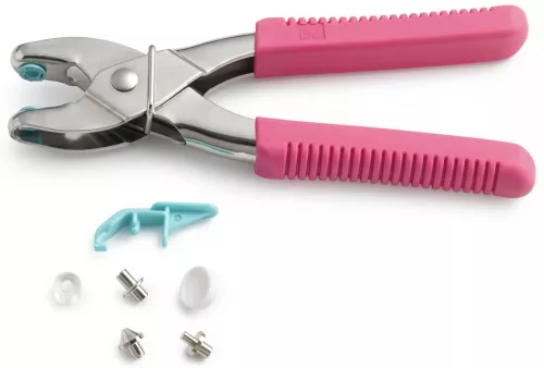 Prym Love Pink multifunkciós patentozó, ringliző és lyukasztó készülék