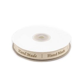Hand made feliratos 15mm széles pamut szalag
