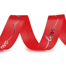   Love (szeretlek) feliratos 26mm széles szatén szalag több színben