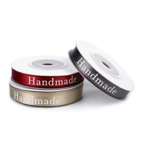   Hand made feliratos 9mm széles szatén szalag több színben