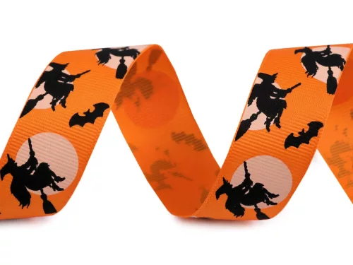 Ripsz szalag Halloweenes mintákkal 25 mm-es