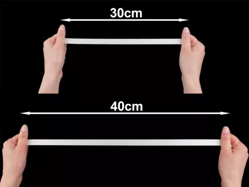 Szaténgumi (melltartó pánt) 15 mm széles több színben