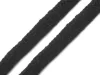 Pamut lapos zsinór (10 mm széles): Fekete