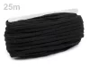 Pamut lapos zsinór (10 mm széles): Fekete