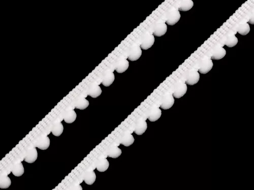 Mini POM-POM (bojt) szalag több színben - Paszomány szélessége 11 mm, bojtokkal Ø5 mm