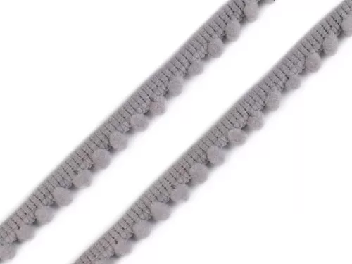 Mini POM-POM (bojt) szalag több színben - Paszomány szélessége 11 mm, bojtokkal Ø5 mm
