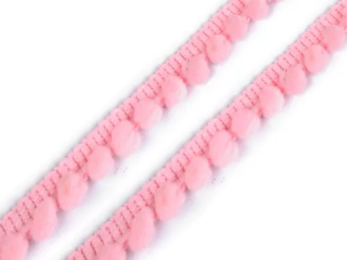 Mini POM-POM (bojt) szalag több színben - Paszomány szélessége 11 mm, bojtokkal Ø5 mm