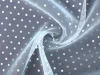 Babakék organza hologramos/szivárványos pöttyökkel 