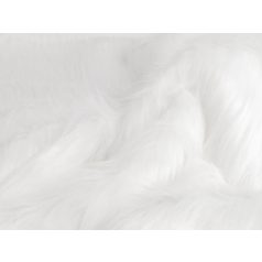 AKCIÓS: Fehér hosszúszőrű műszőrme (5,5-6 cm hosszú)