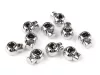 Fém rozsdamentes rugós, zsinór szabályozó, zsinórvég 14x18 mm (egy lyukas) több FÉMES színben