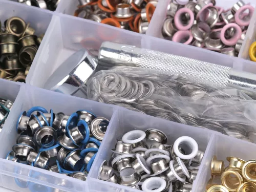 Ringli készlet (belső Ø5 mm / külső Ø8 mm) kézi lyukasztó szerszámmal