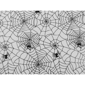   0,85 m EGYBEN KÉRHETŐ Fekete pókhálós ORGANZA Halloween-re (Wednesday jelmeznek)